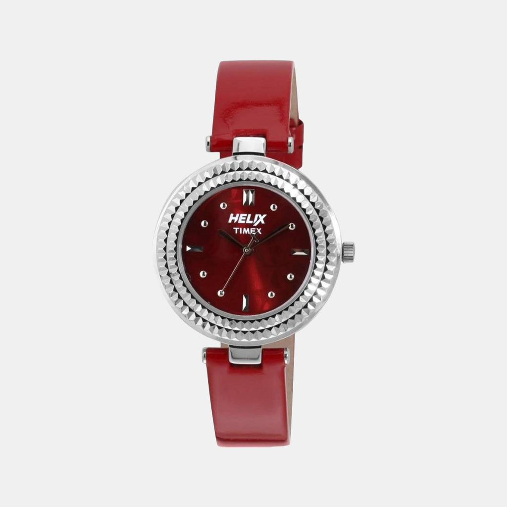 Helix Round Red Analog watch