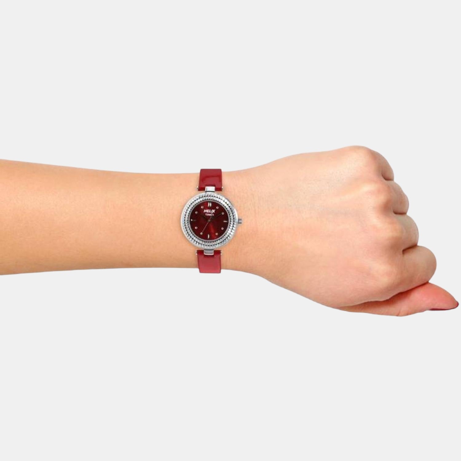 Helix Leather Red watch