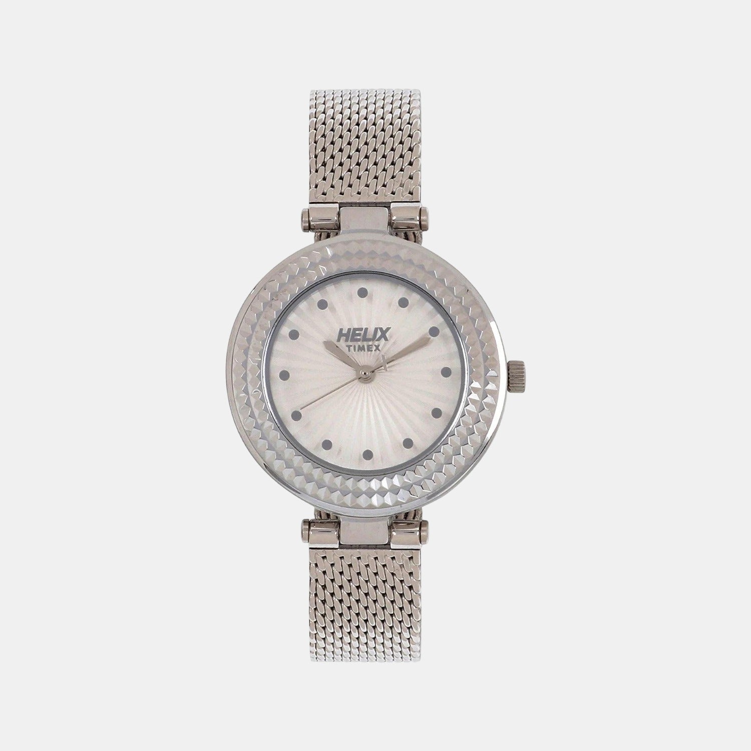 Helix Round White Analog watch