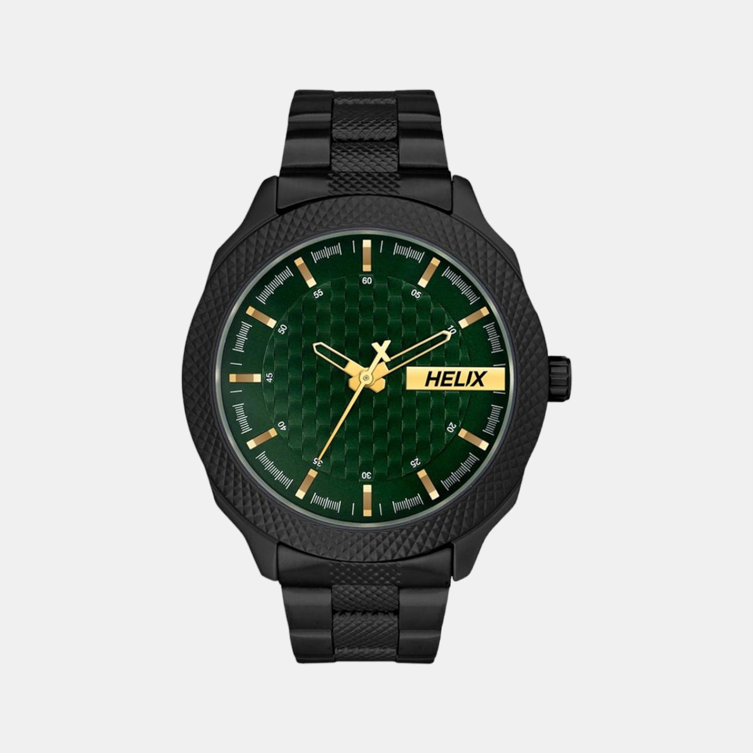Helix Round Green Analog watch