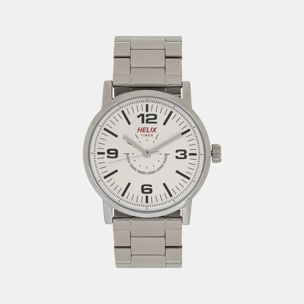 Helix Round White Analog watch