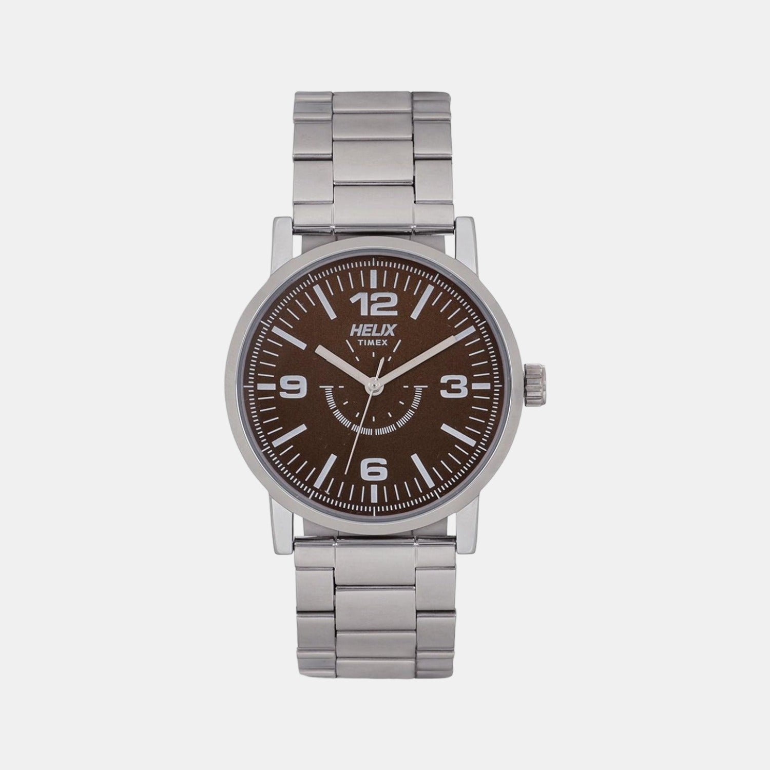 Helix Round Brown Analog watch