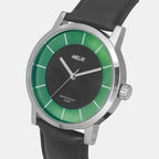 Helix Leather Silver watch