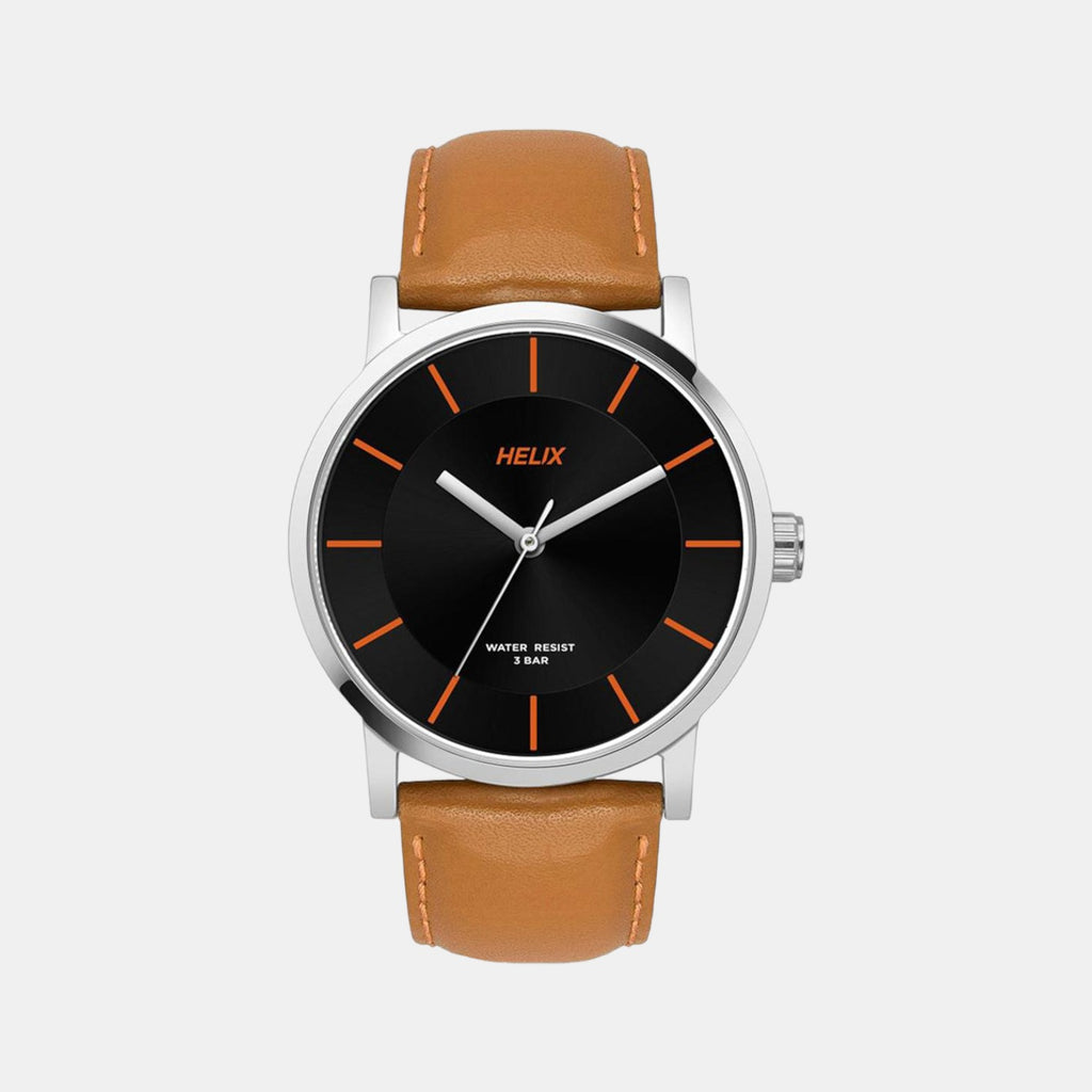 Helix Round Black Analog watch