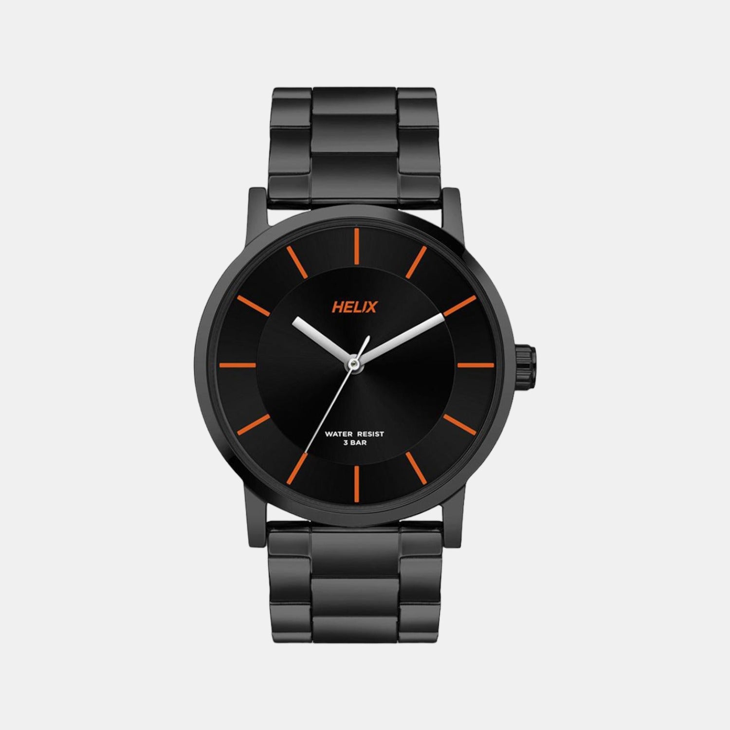 Helix Round Black Analog watch