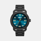 Helix Round Blue Analog watch