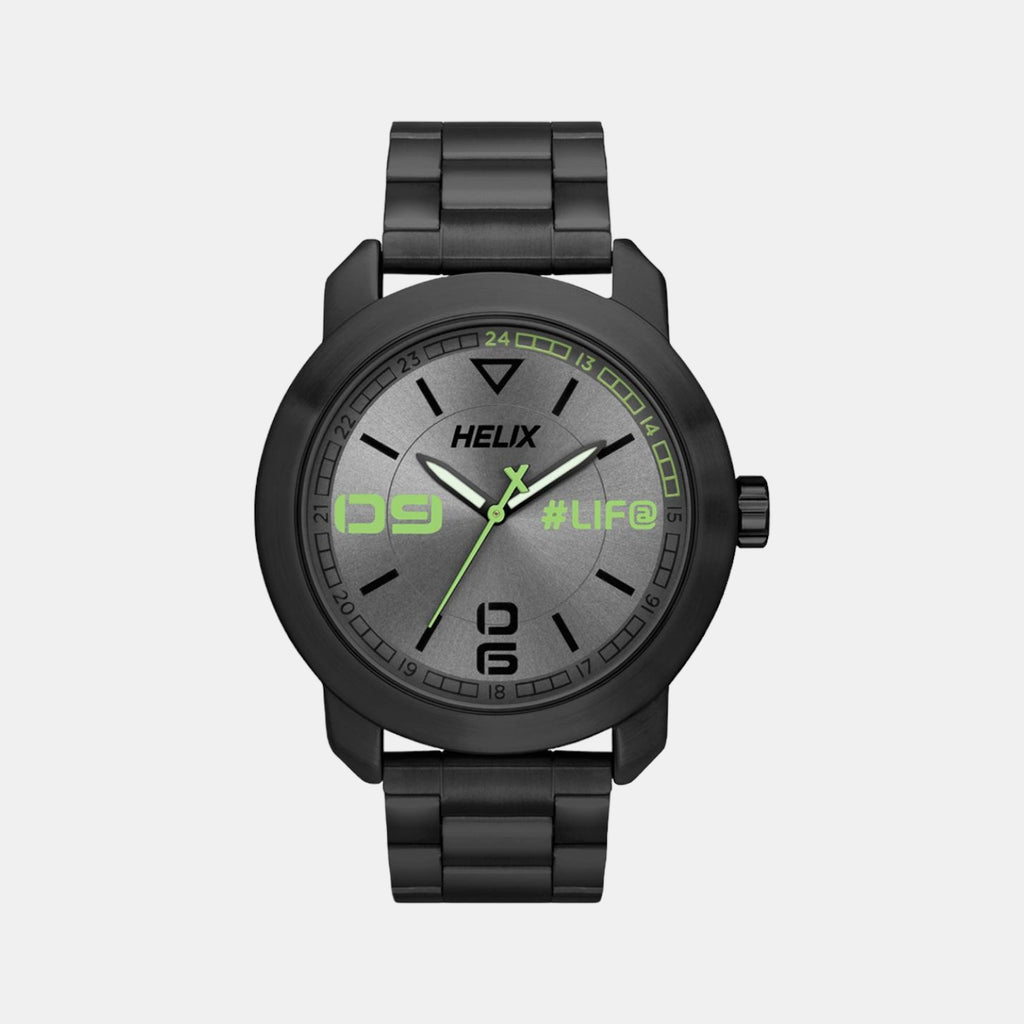 Helix Round Grey Analog watch