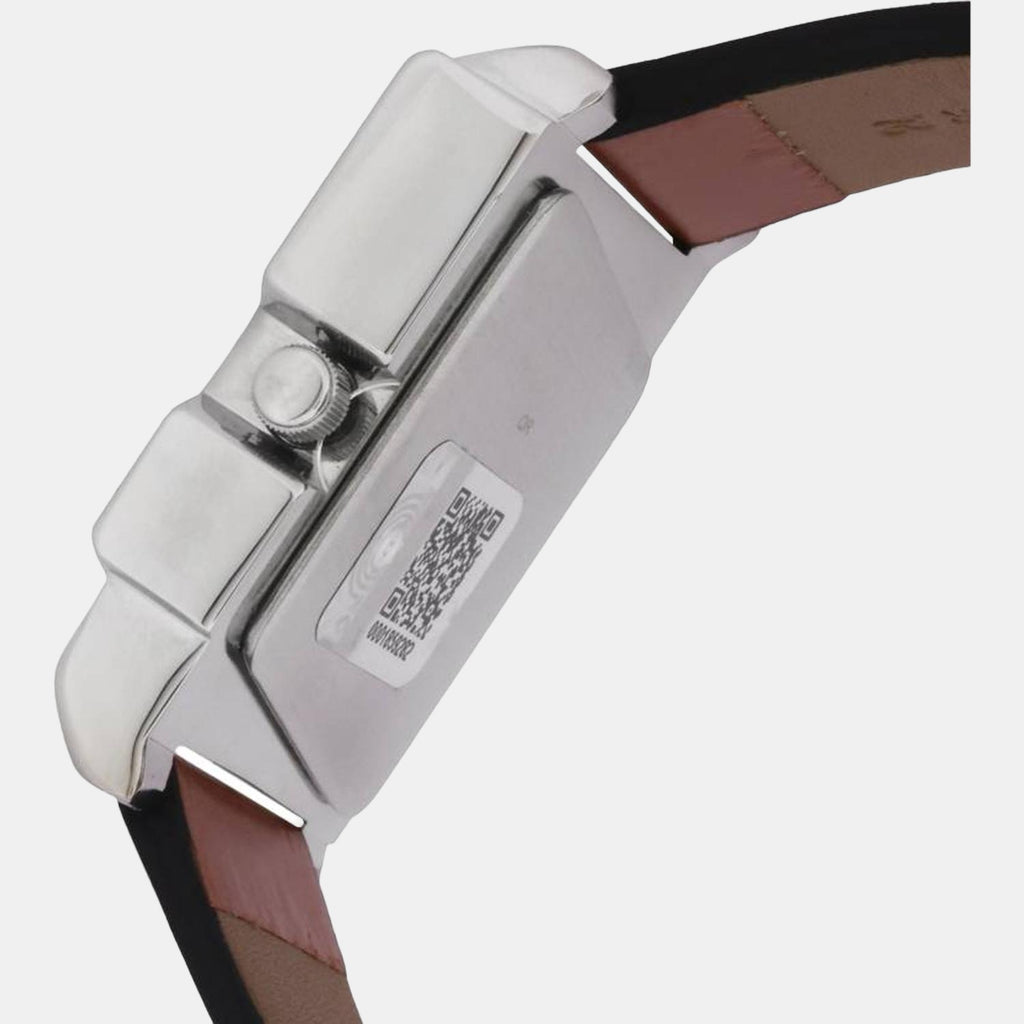 Helix Leather Silver watch