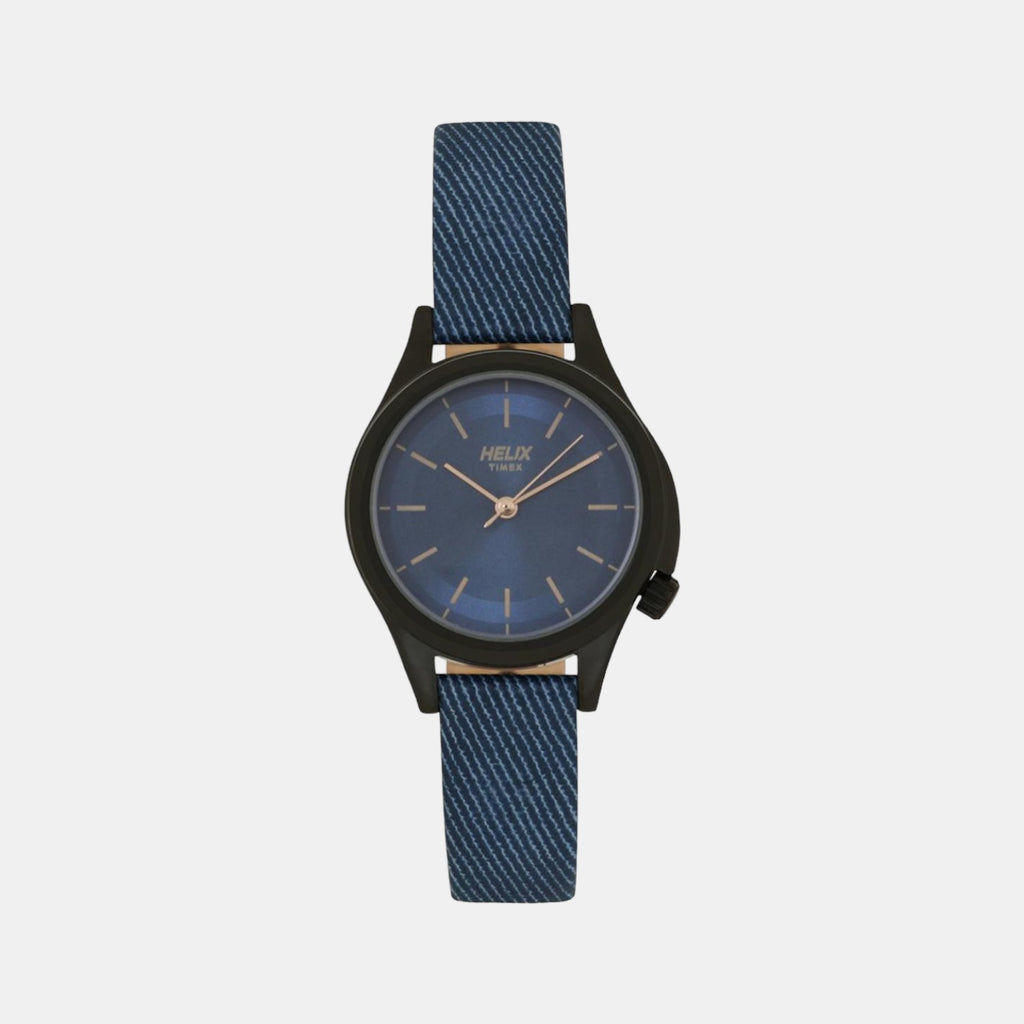 Helix Round Blue Analog watch