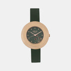 Helix Round Green Analog watch