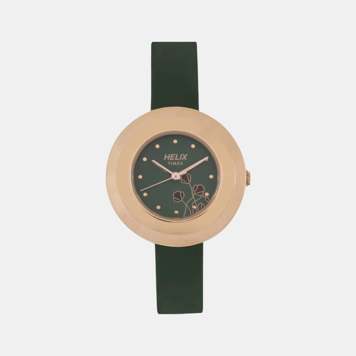 Helix Round Green Analog watch