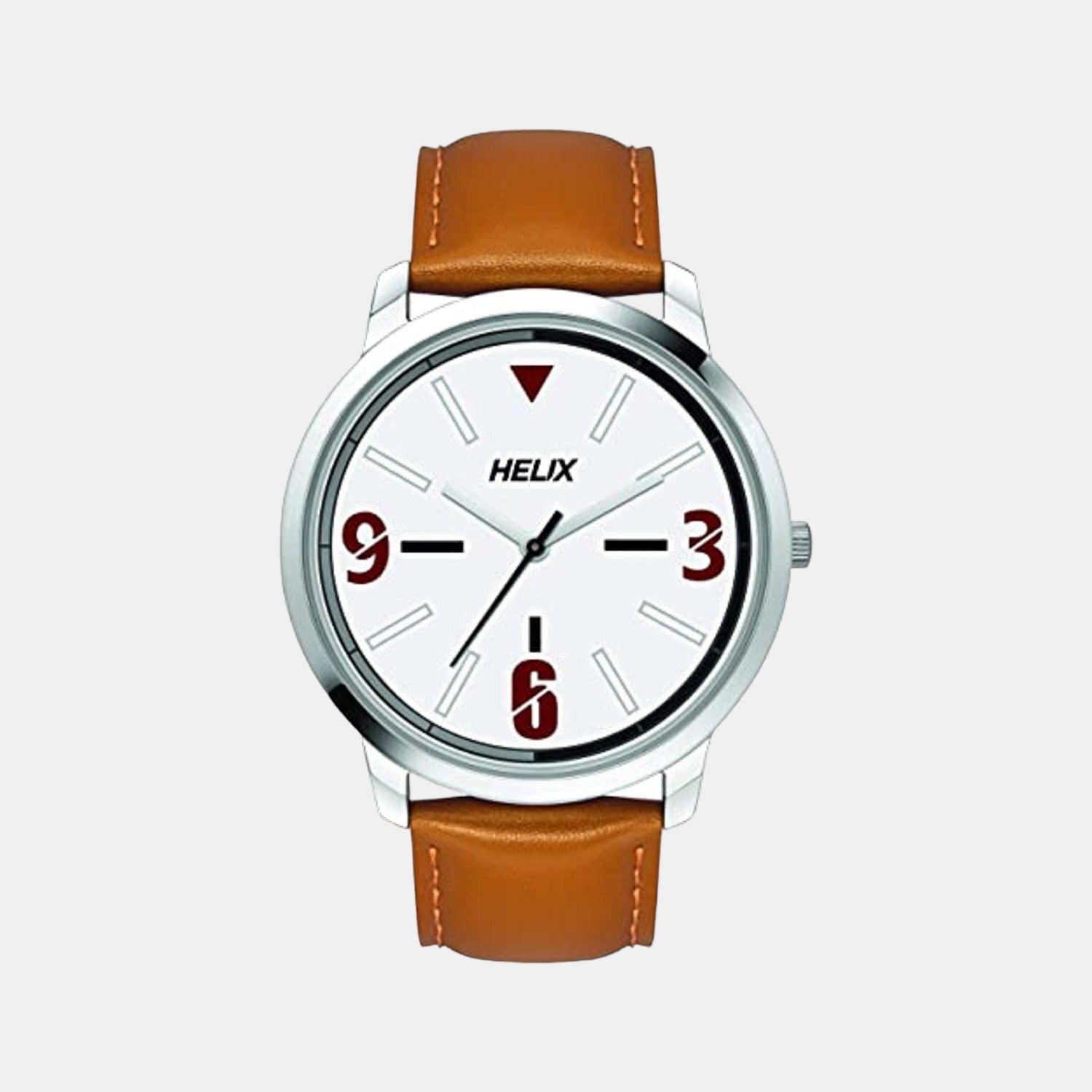 Male Silver Analog Leather Watch TW039HG01