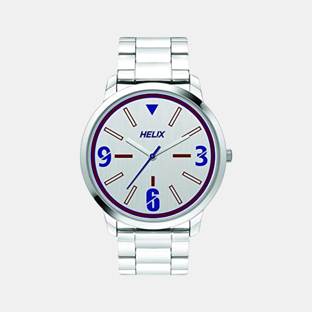 Helix Round Silver Analog watch