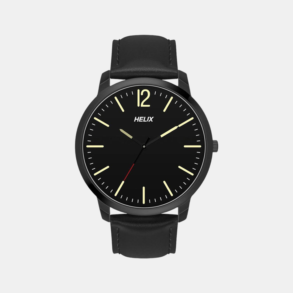 Helix Round Black Analog watch