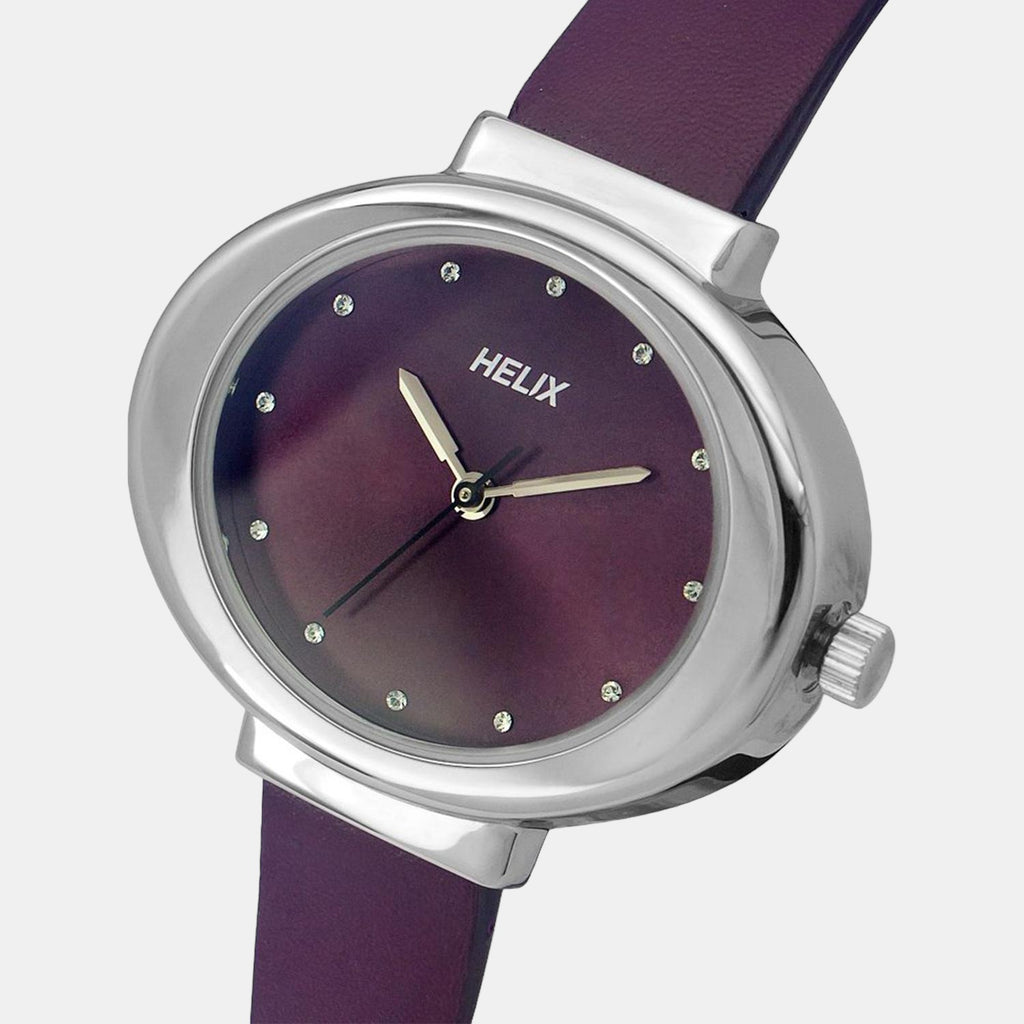 Helix Leather Purple watch