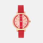 Helix Round Red Analog watch