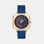 Helix Square Blue Analog watch