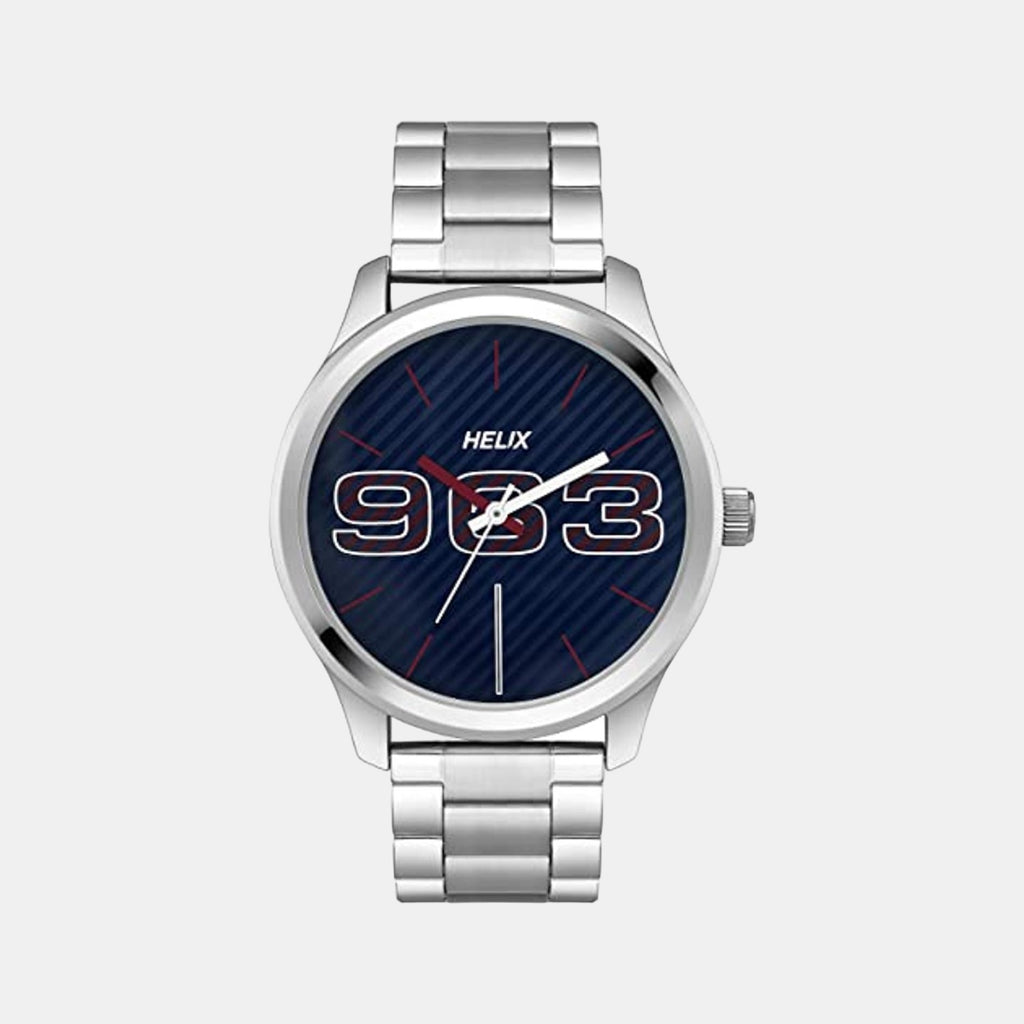 Helix Round Blue Analog watch