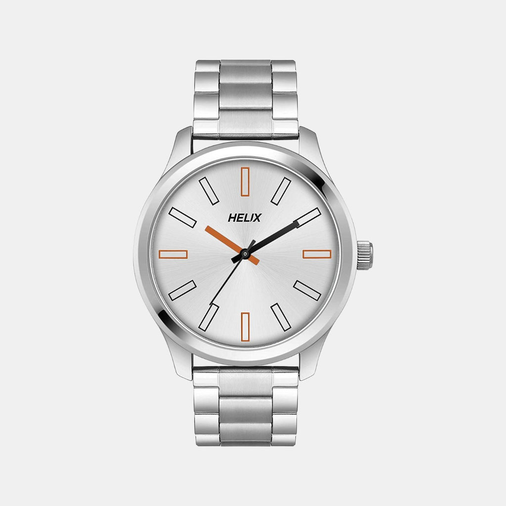 Helix Round Silver Analog watch