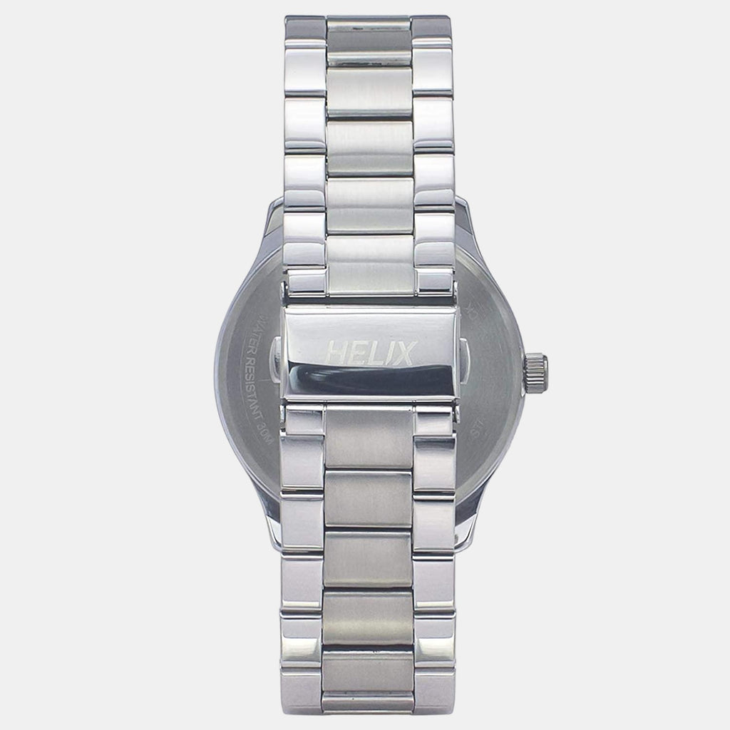 Helix Stainless Steel Round watch