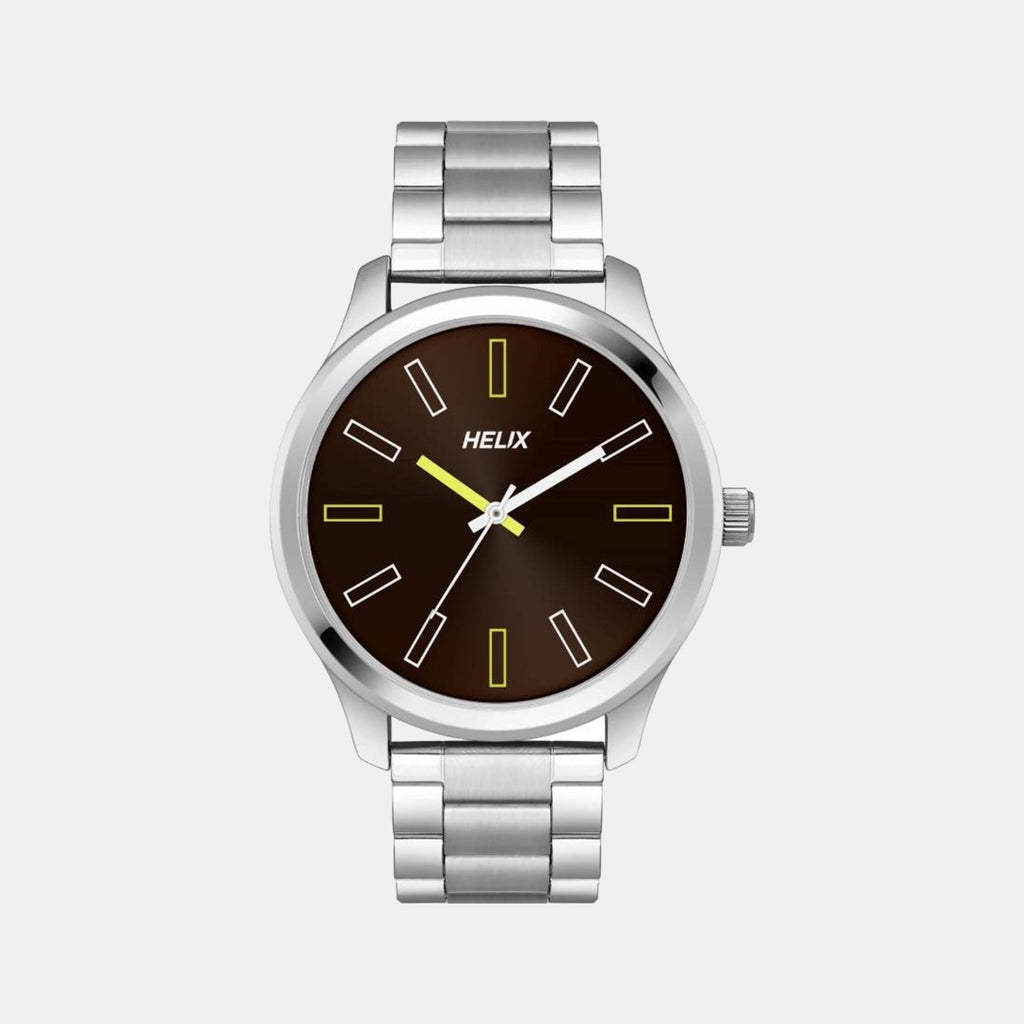 Helix Round Brown Analog watch