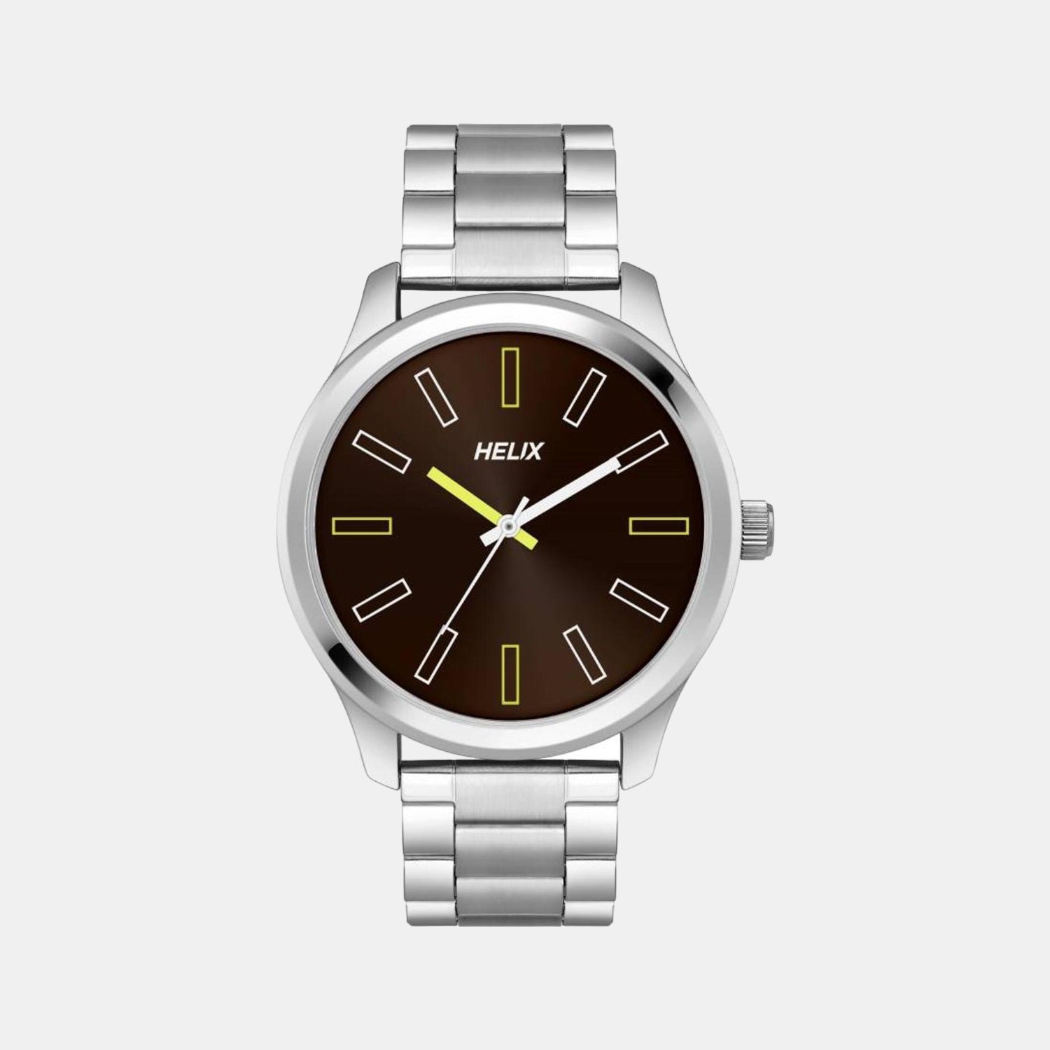 Helix Round Brown Analog watch