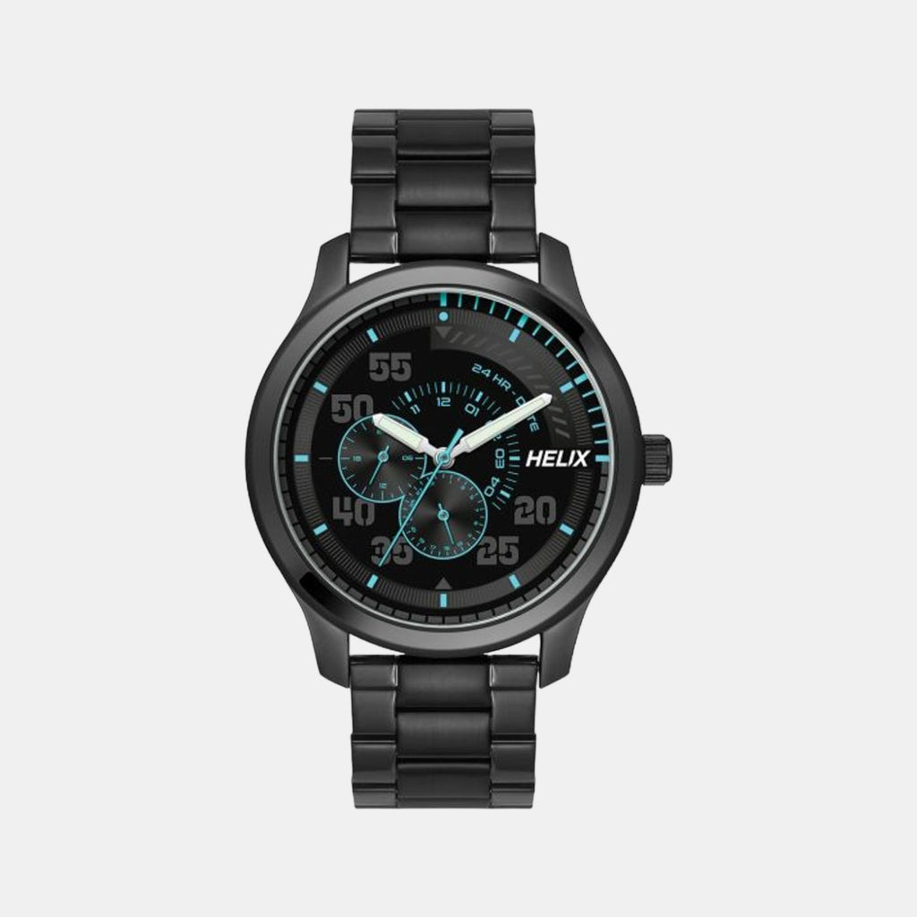 Helix Round Black Analog watch