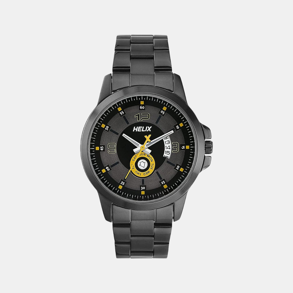 Helix Round Black Analog watch