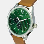 Helix Leather Green watch