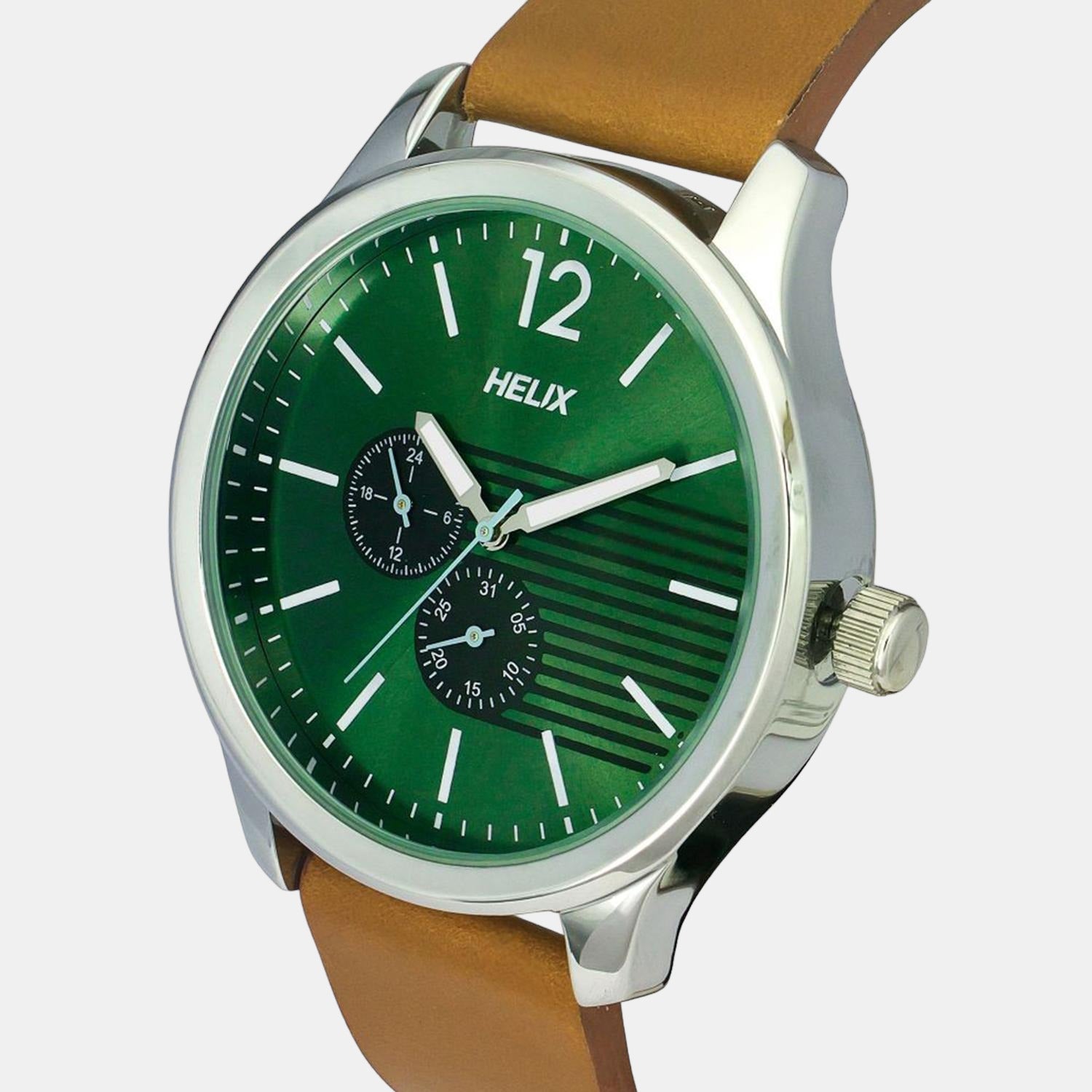 Helix Leather Green watch