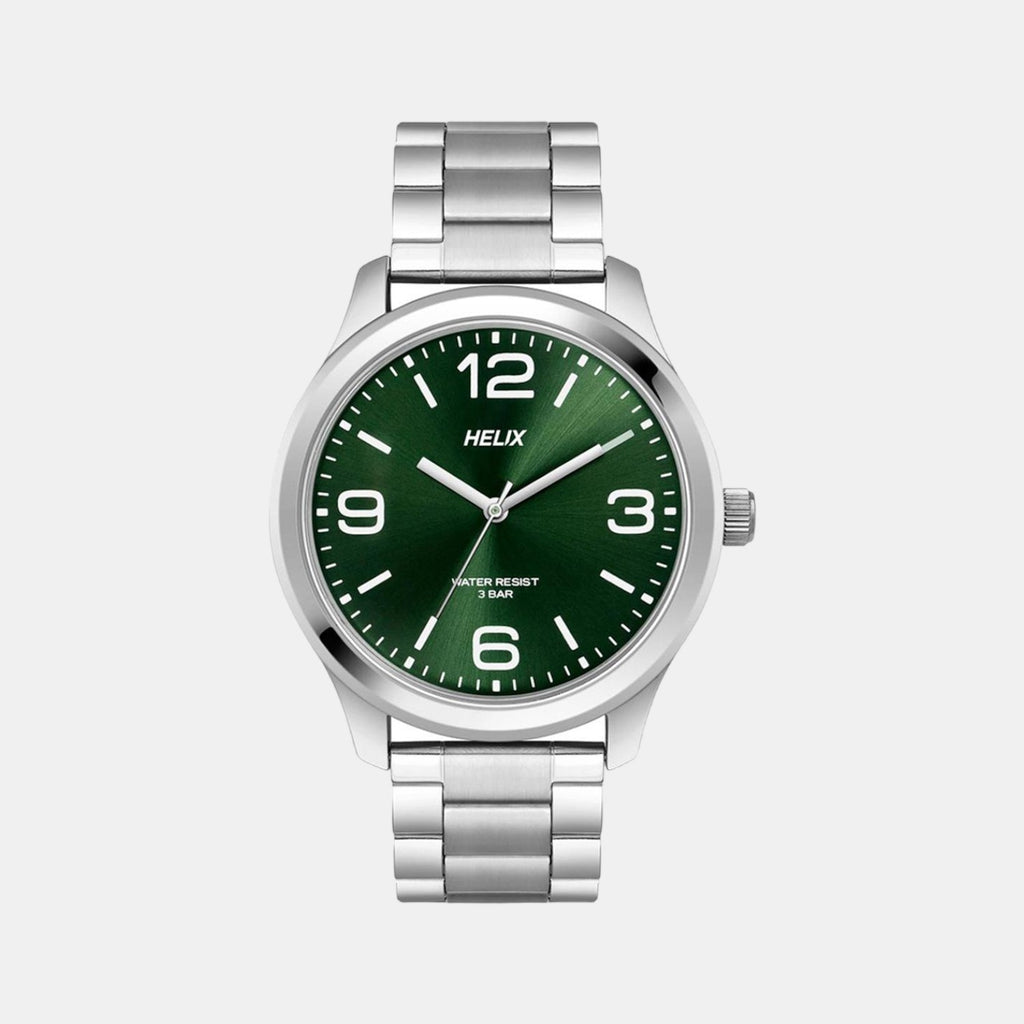 Helix Round Green Analog watch