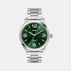 Helix Round Green Analog watch