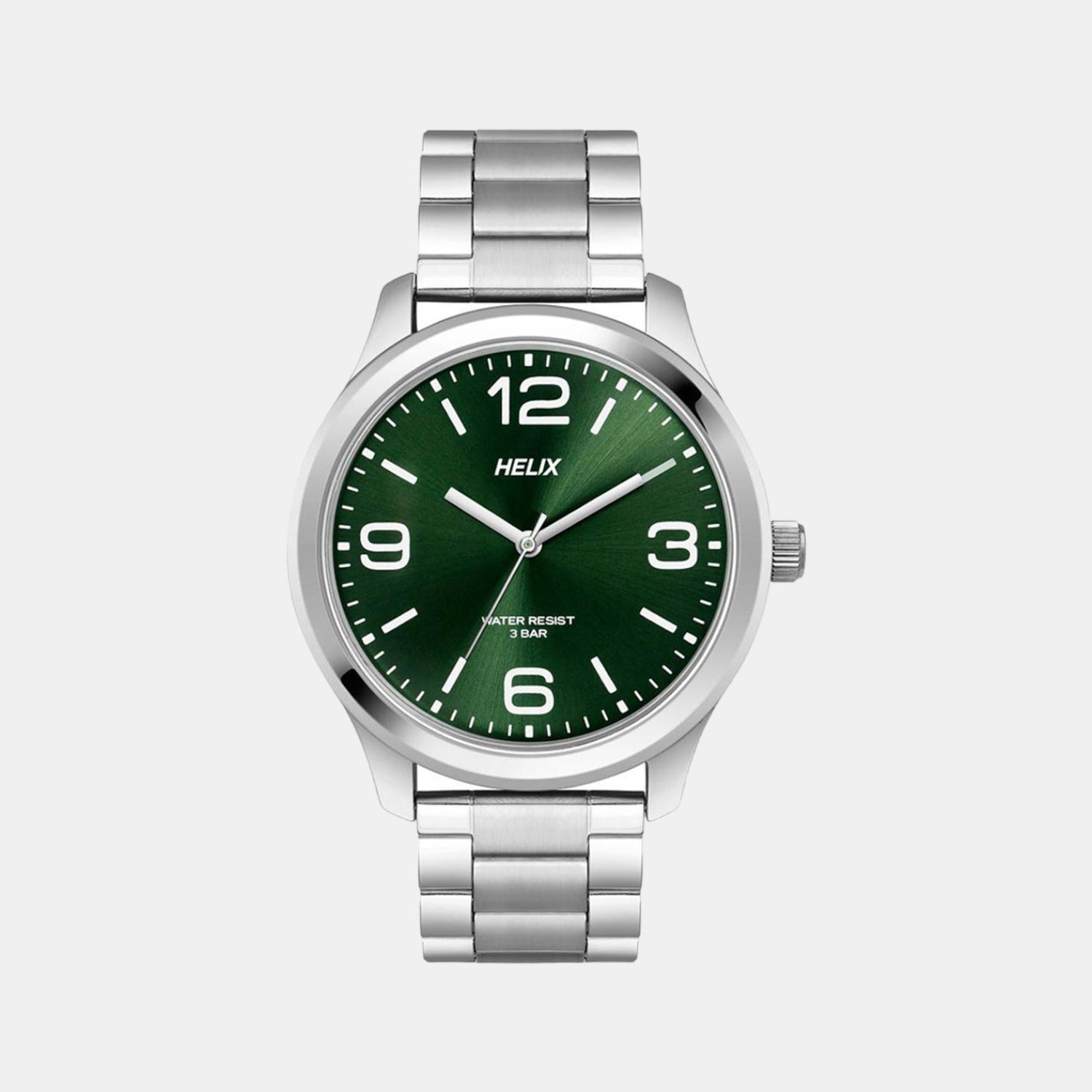 Helix Round Green Analog watch