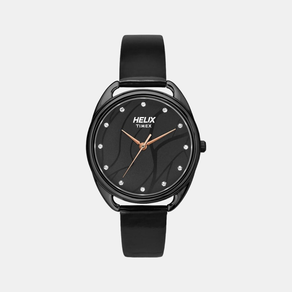 Helix Round Black Analog watch