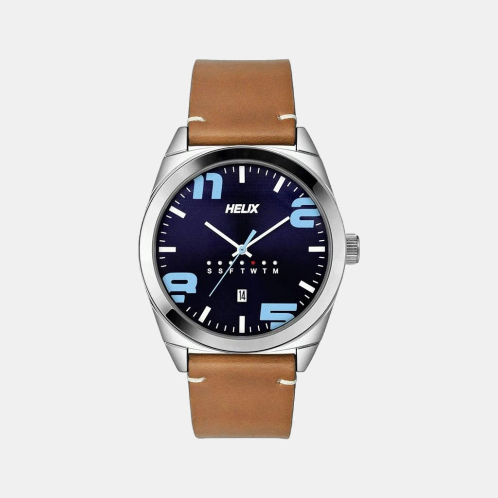 Helix Round Blue Analog watch