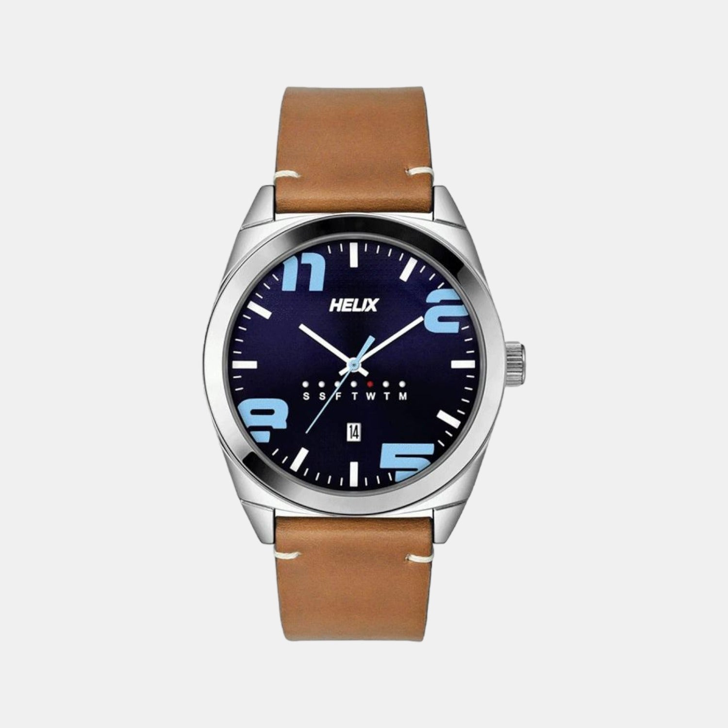 Helix Round Blue Analog watch