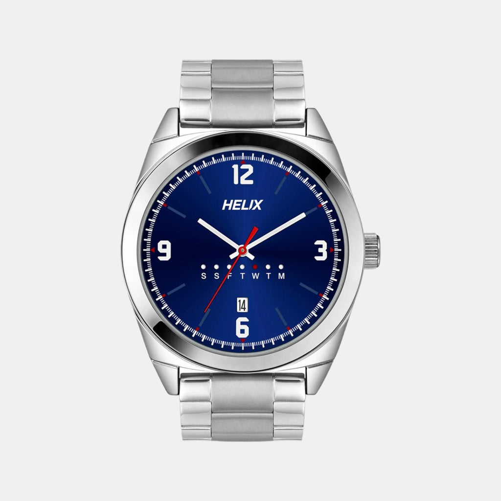 Helix Round Blue Analog watch