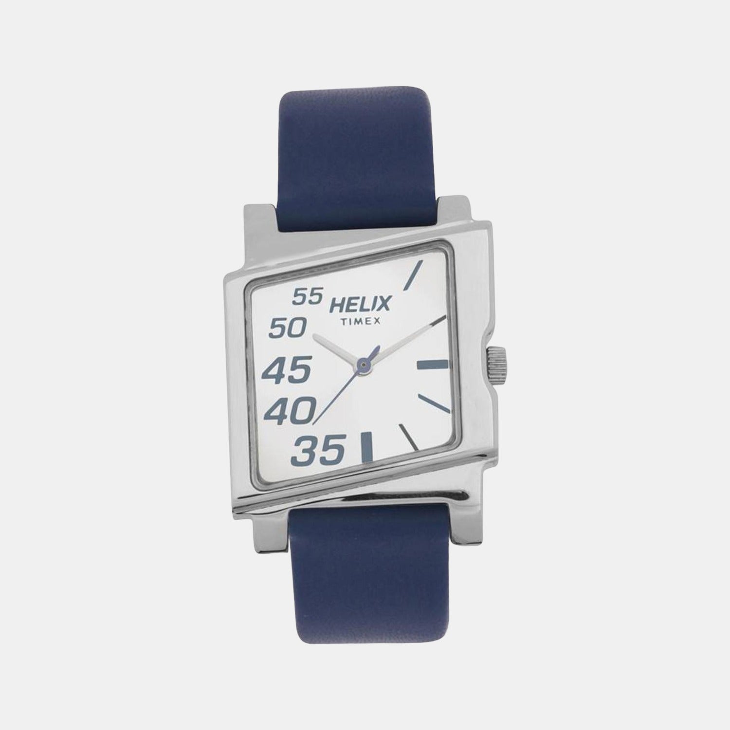 Helix Square Silver Analog watch