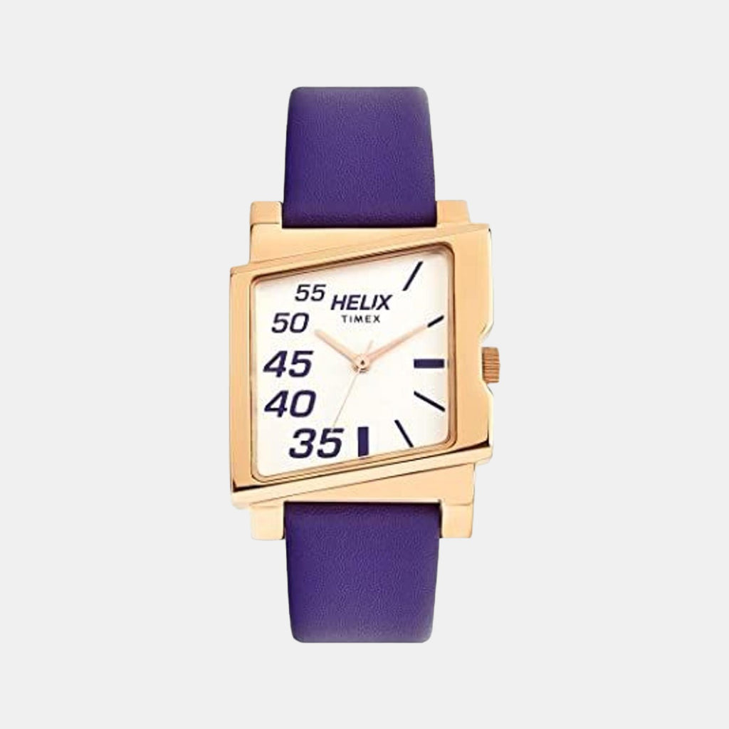 Helix Square Silver Analog watch