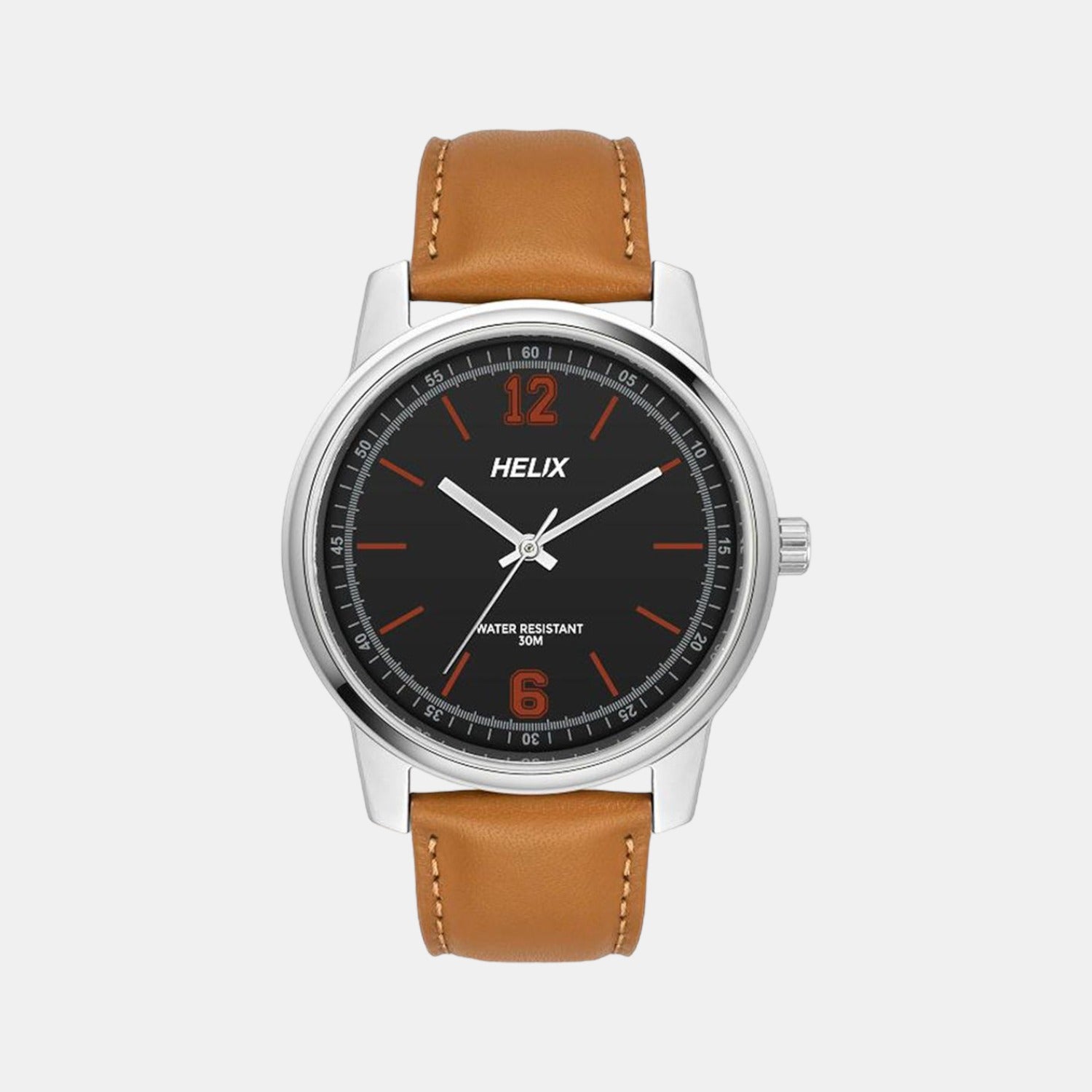 Helix Round Black Analog watch