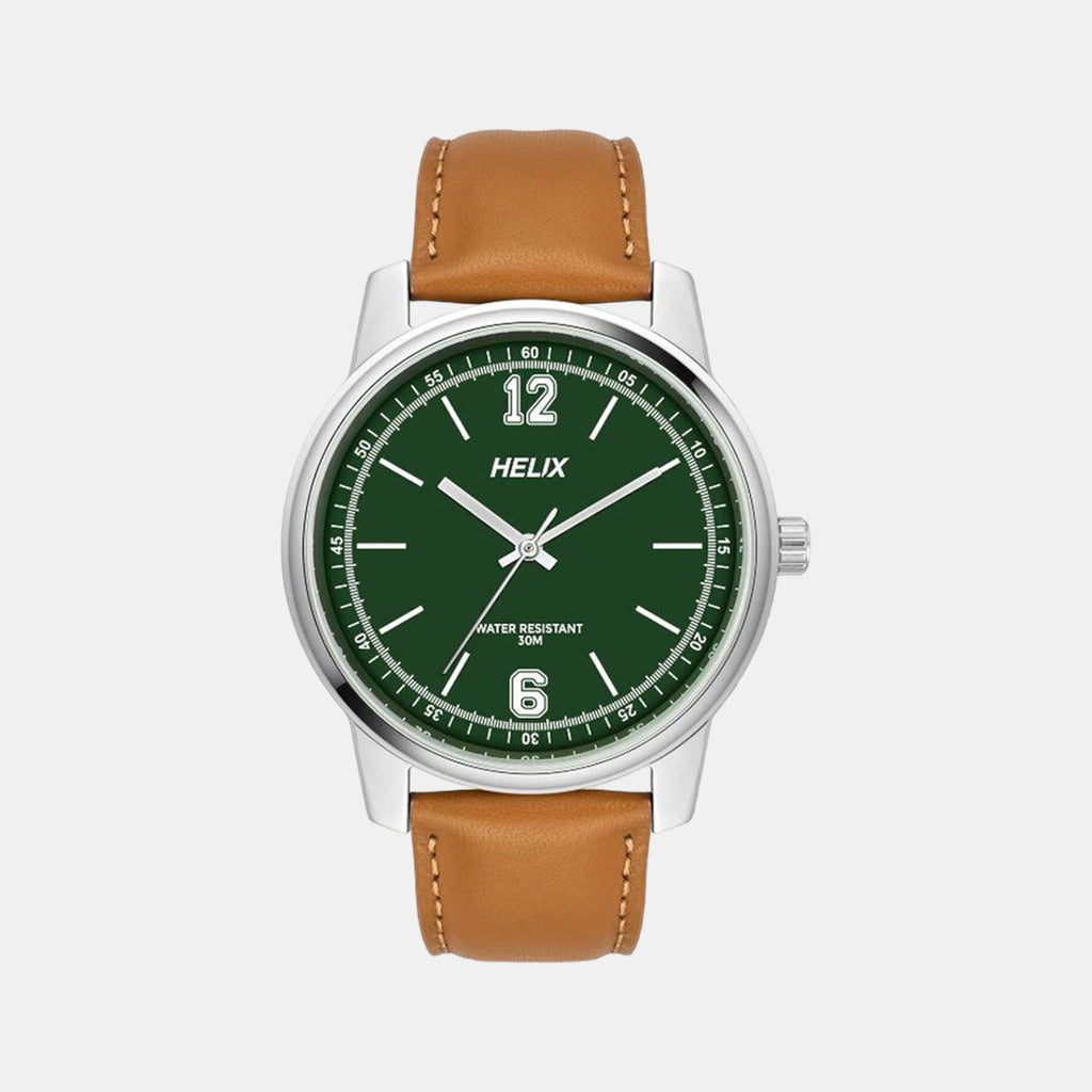 Helix Round Green Analog watch