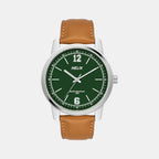 Helix Round Green Analog watch