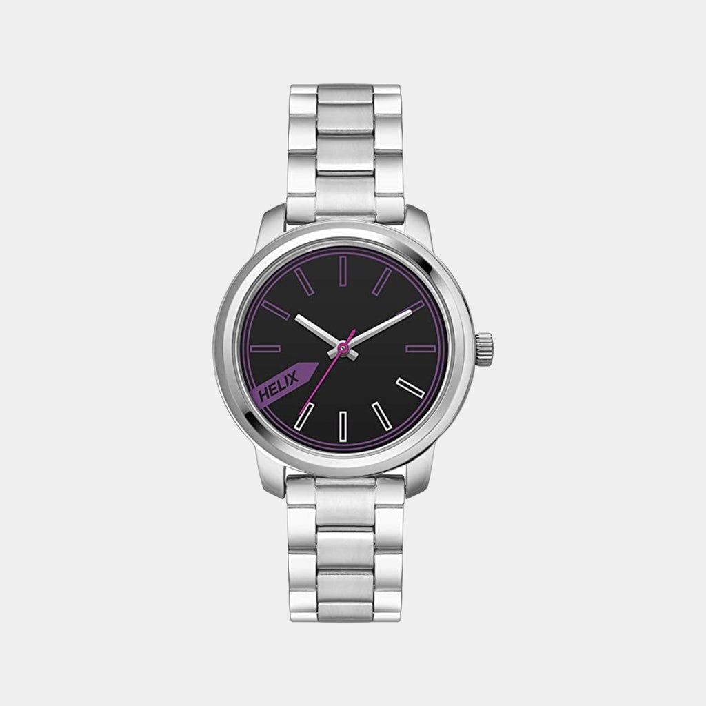 Helix Round Black Analog watch