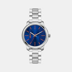 Helix Round Blue Analog watch