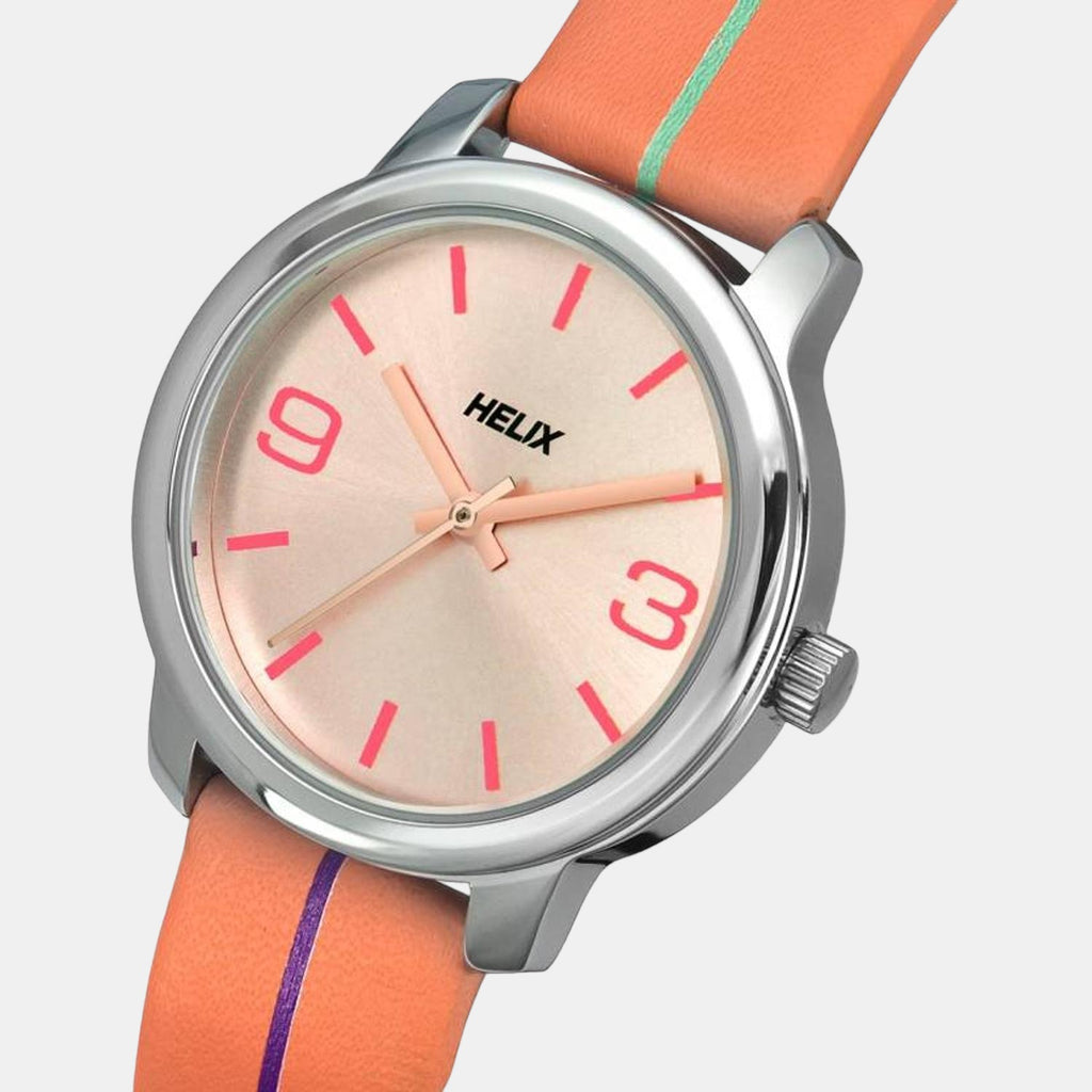 Helix Leather Rose Gold watch