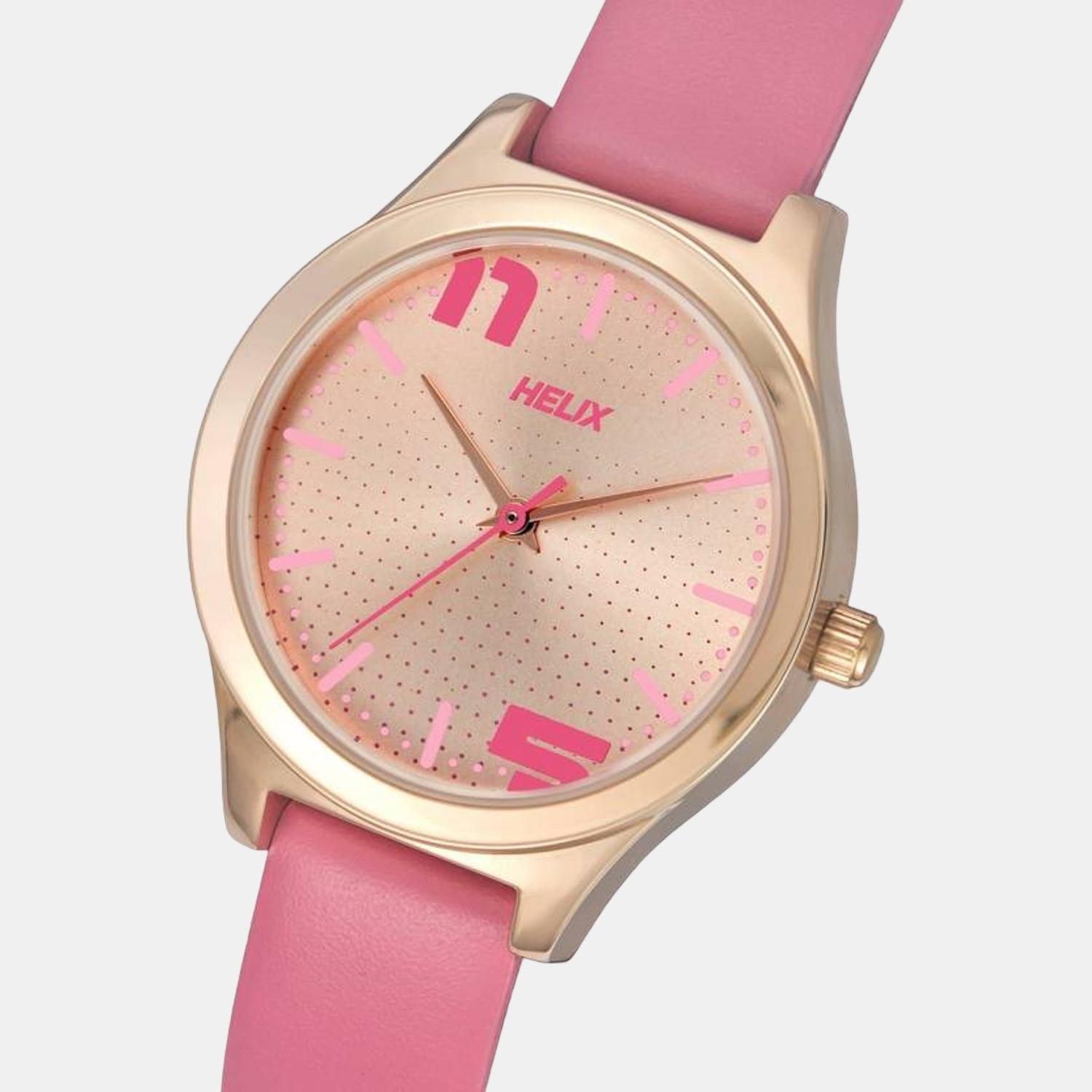 Helix Leather Pink watch