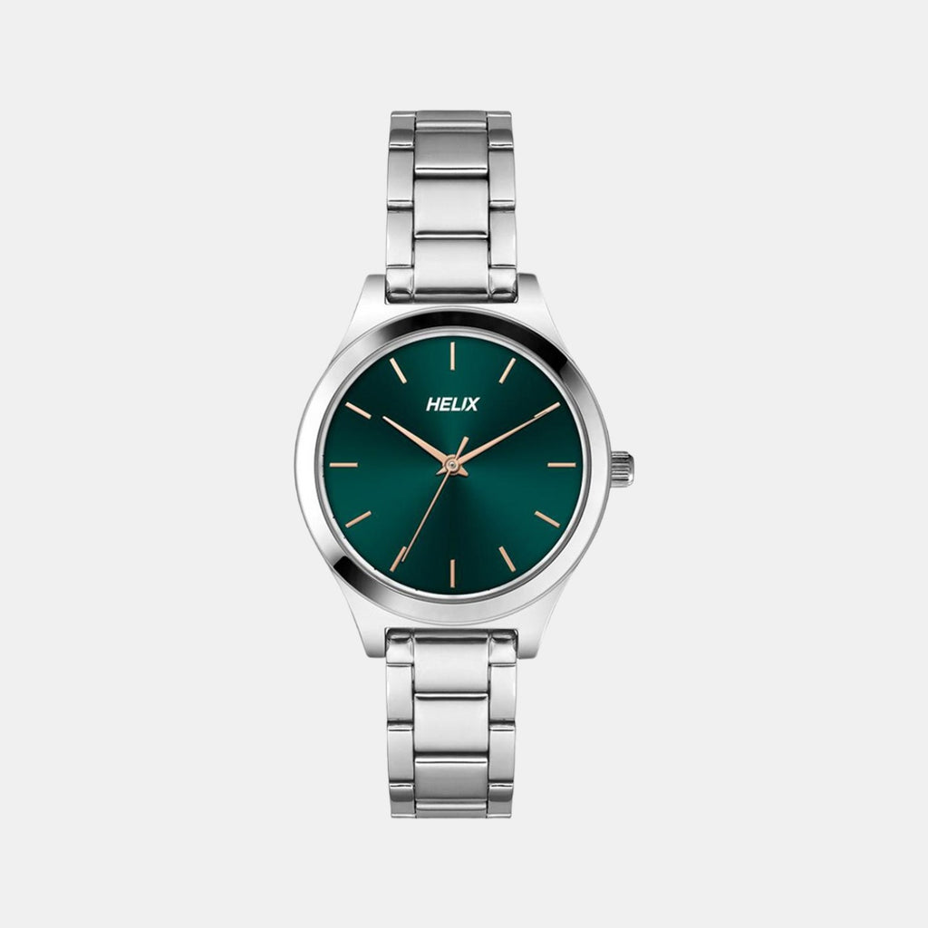Helix Round Green Analog watch