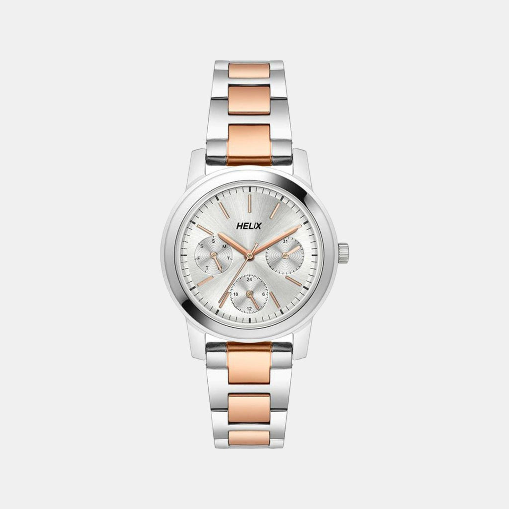 Helix Round Silver Chronograph watch