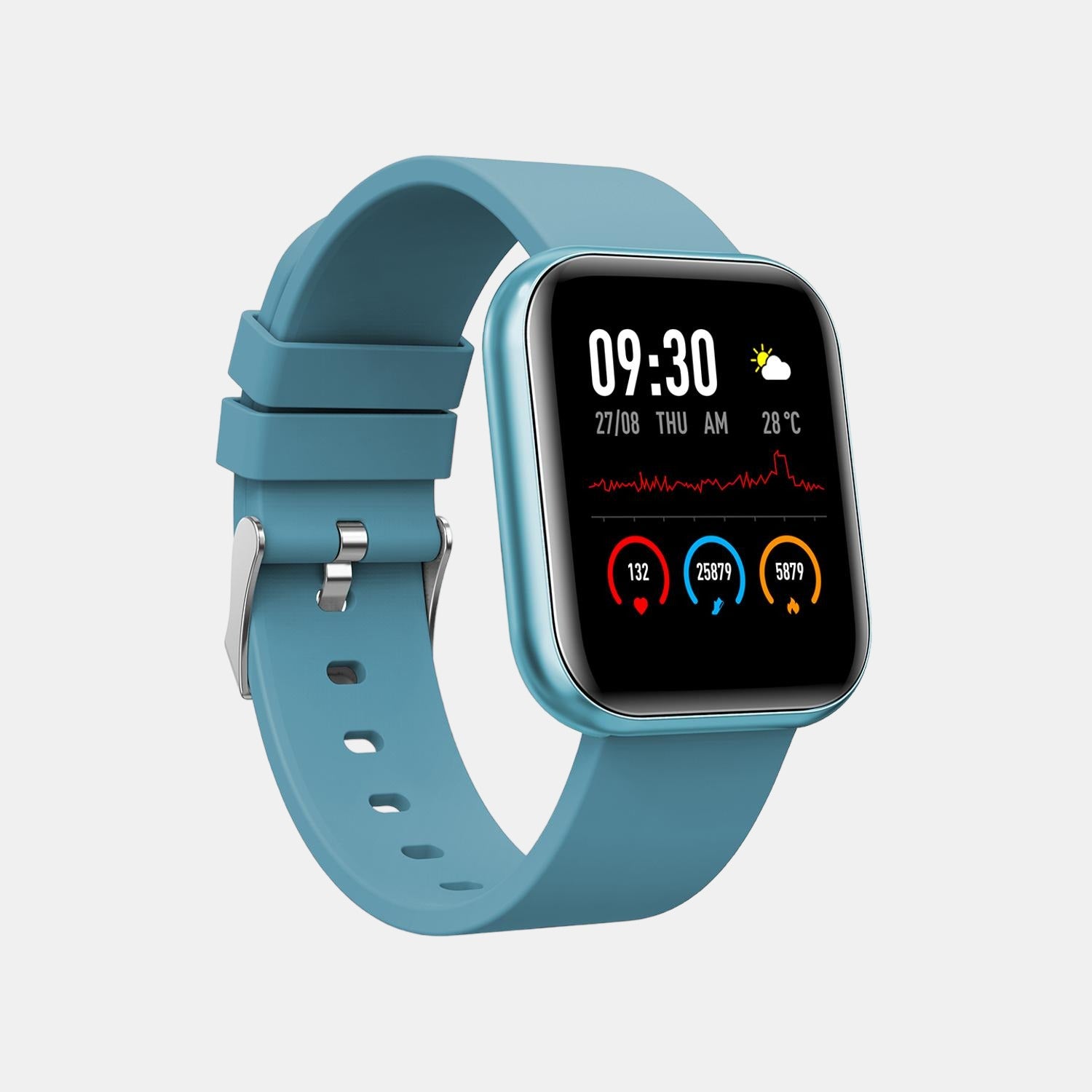 Helix Stainless Steel Square watch