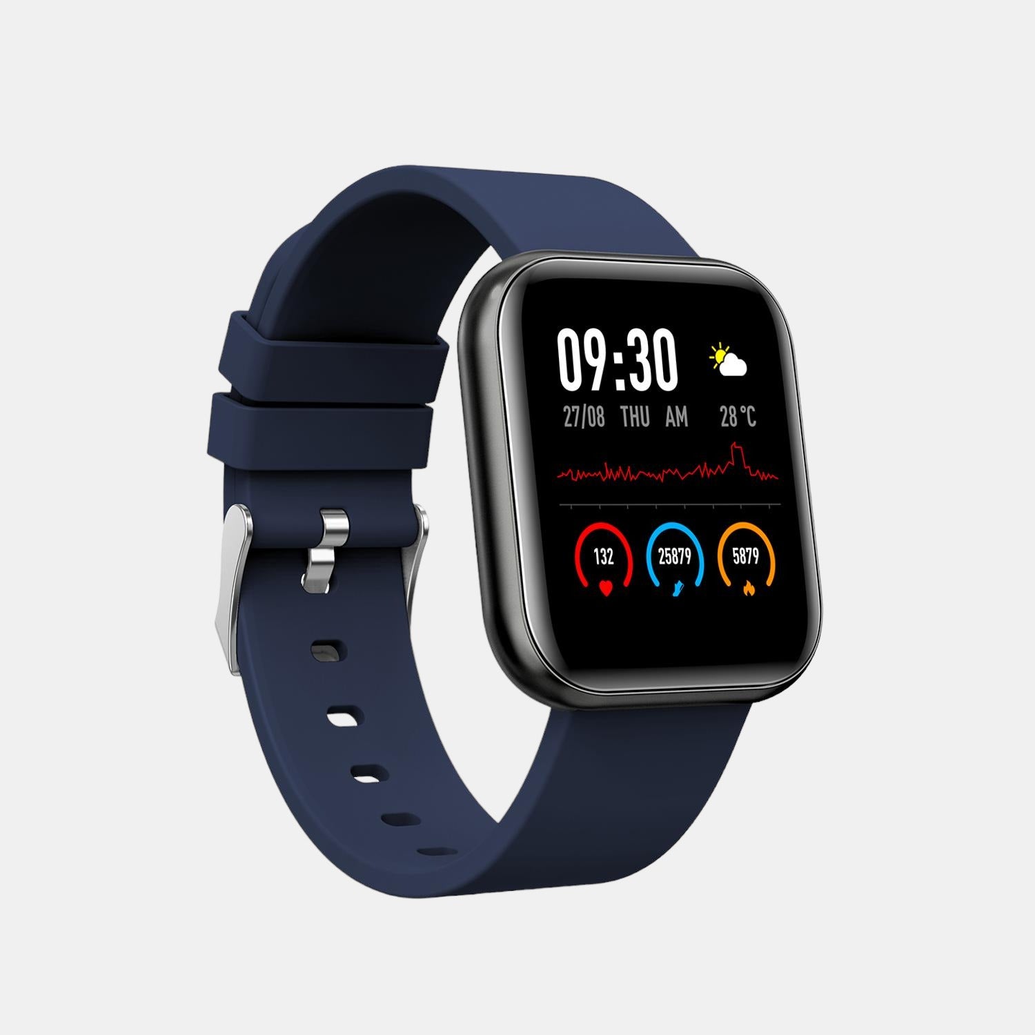 Helix Stainless Steel Square watch